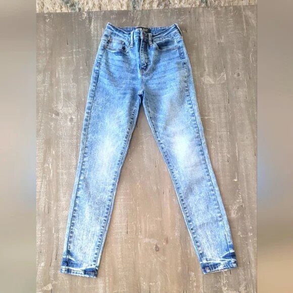 Judy Blue Denim - Judy Blue Skinny Fit Women's Distressed Blue Stretch Jeans 0/24